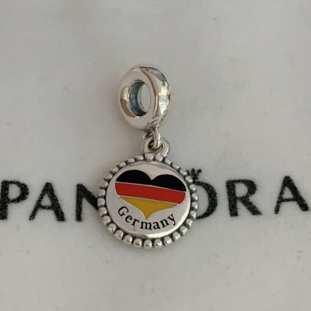 Pandora Germany Flag Exclusive Dangle Charm Pendant /Exclusive Enamel Dangle
